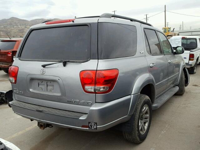 5TDBT44A55S235105 - 2005 TOYOTA SEQUOIA SR SILVER photo 4