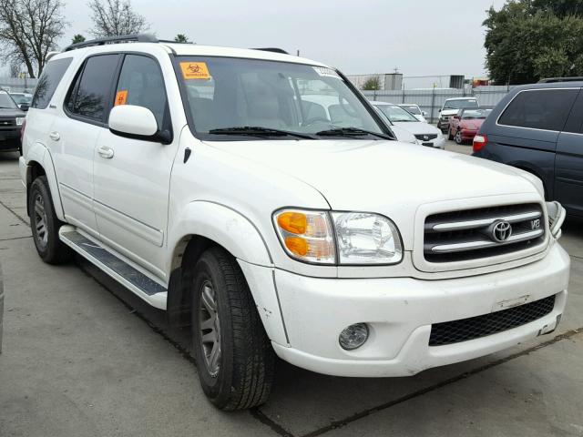 5TDZT38A04S211134 - 2004 TOYOTA SEQUOIA LI WHITE photo 1