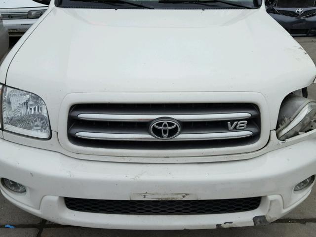 5TDZT38A04S211134 - 2004 TOYOTA SEQUOIA LI WHITE photo 7