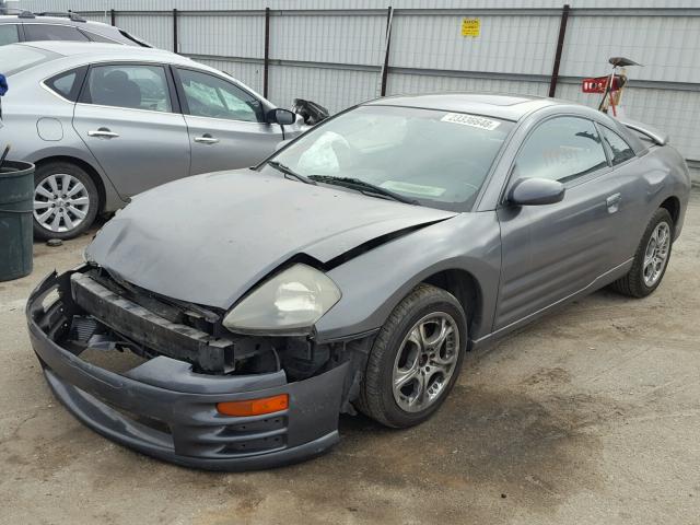 4A3AC44G02E042018 - 2002 MITSUBISHI ECLIPSE GS GRAY photo 2