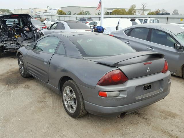 4A3AC44G02E042018 - 2002 MITSUBISHI ECLIPSE GS GRAY photo 3