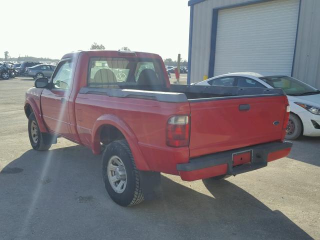 1FTYR10U02PA70271 - 2002 FORD RANGER RED photo 3