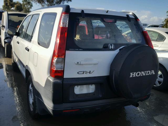 JHLRD78525C043249 - 2005 HONDA CR-V LX WHITE photo 3