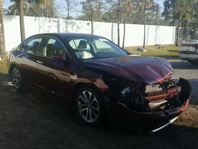 1HGCR2F5XFA223345 - 2015 HONDA ACCORD SPO BURGUNDY photo 1