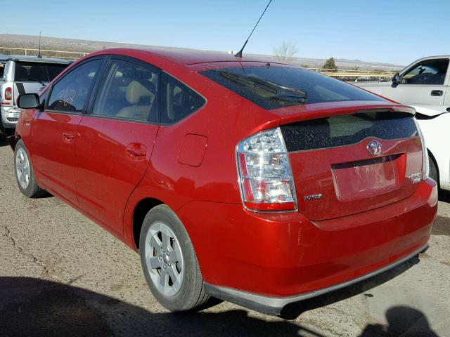 JTDKB20U383370628 - 2008 TOYOTA PRIUS RED photo 3