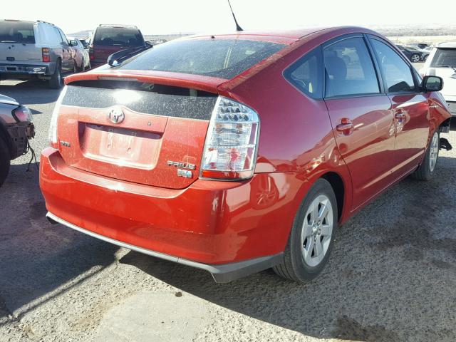 JTDKB20U383370628 - 2008 TOYOTA PRIUS RED photo 4