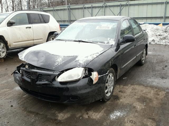 KMHJF35F0YU004163 - 2000 HYUNDAI ELANTRA GL BLACK photo 2