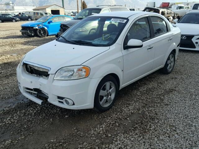 KL1TG56618B259346 - 2008 CHEVROLET AVEO LT WHITE photo 2