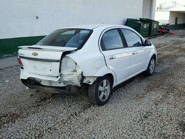 KL1TG56618B259346 - 2008 CHEVROLET AVEO LT WHITE photo 4