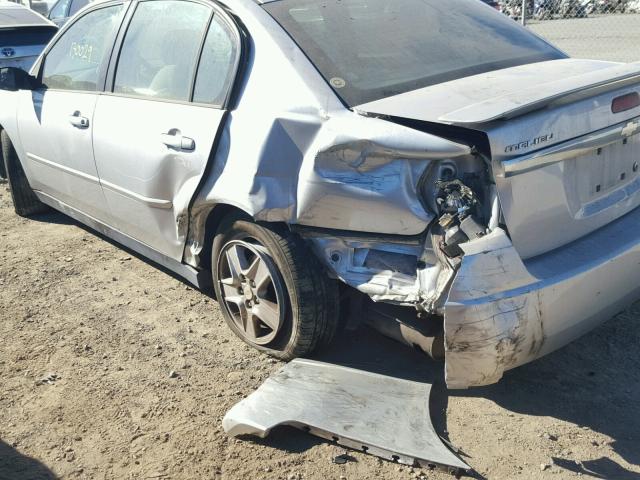 1G1ZT54875F149465 - 2005 CHEVROLET MALIBU LS SILVER photo 9