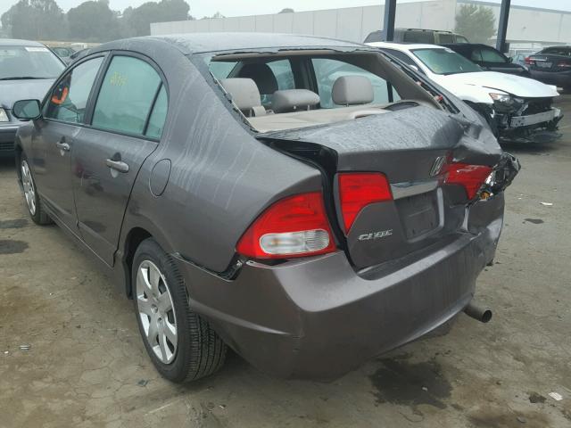 19XFA1F55AE071154 - 2010 HONDA CIVIC LX GRAY photo 3