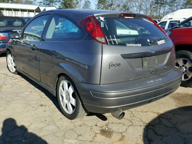 3FAFP31342R224980 - 2002 FORD FOCUS ZX3 GRAY photo 3