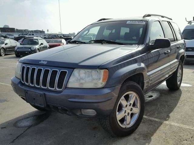 1J8GX58JX3C535319 - 2003 JEEP GRAND CHER BLUE photo 2