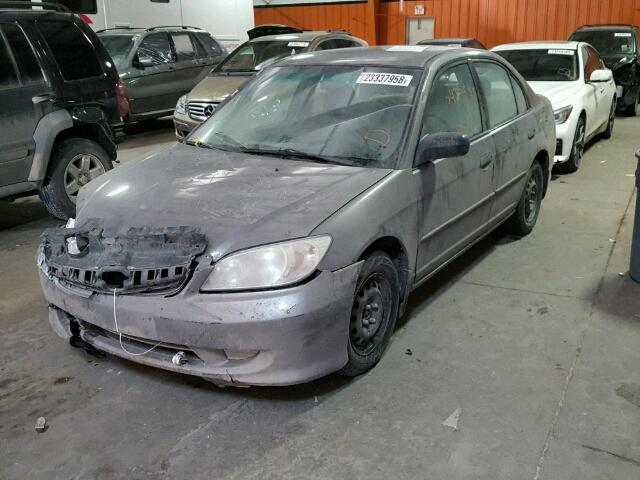 2HGES16364H933718 - 2004 HONDA CIVIC DX V GRAY photo 2