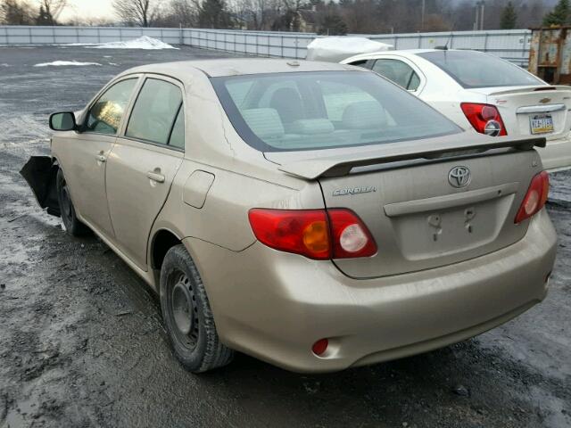 1NXBU40E29Z164562 - 2009 TOYOTA COROLLA BA BEIGE photo 3