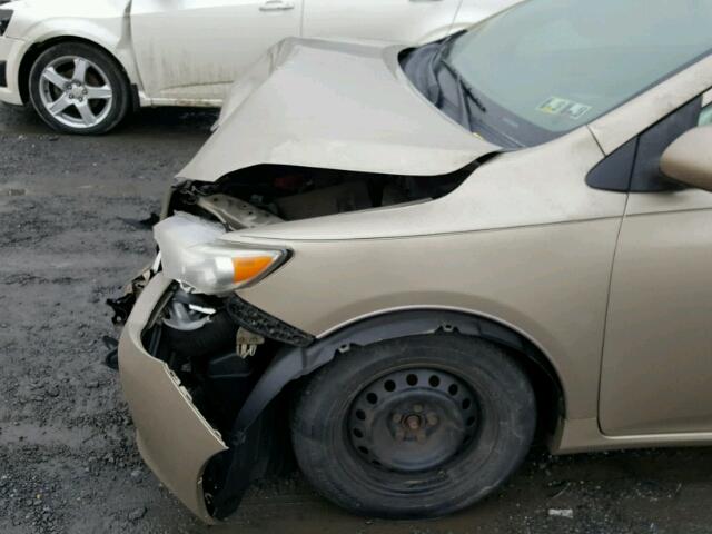 1NXBU40E29Z164562 - 2009 TOYOTA COROLLA BA BEIGE photo 9