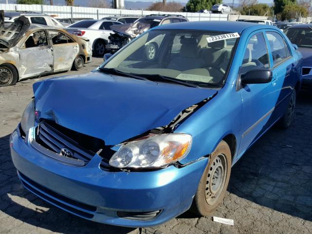 1NXBR32E34Z206738 - 2004 TOYOTA COROLLA SE BLUE photo 2