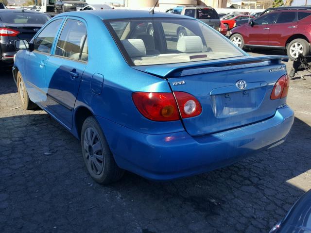 1NXBR32E34Z206738 - 2004 TOYOTA COROLLA SE BLUE photo 3