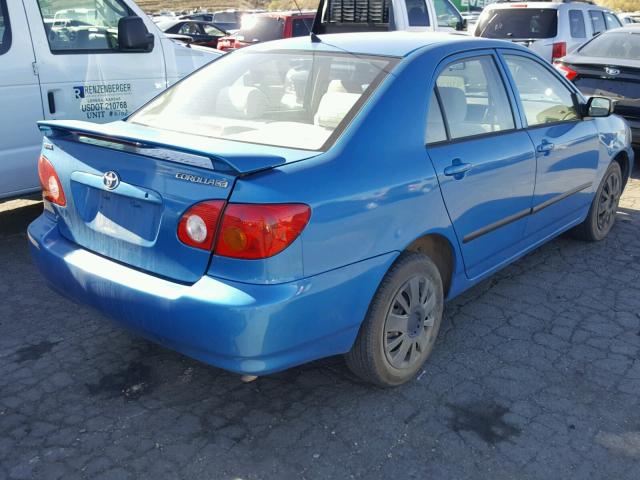 1NXBR32E34Z206738 - 2004 TOYOTA COROLLA SE BLUE photo 4