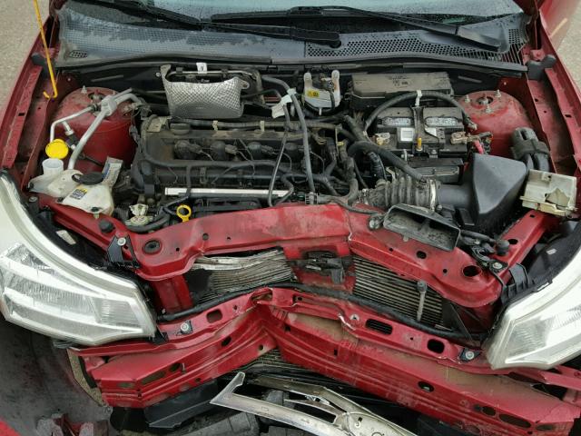 1FAHP35N39W147949 - 2009 FORD FOCUS SE RED photo 7