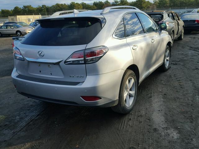 2T2BK1BA6EC230018 - 2014 LEXUS RX 350 SILVER photo 4