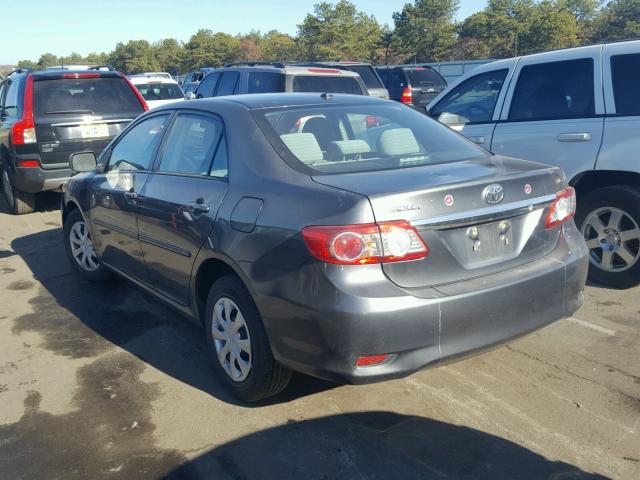 2T1BU4EE7BC670534 - 2011 TOYOTA COROLLA BA GRAY photo 3