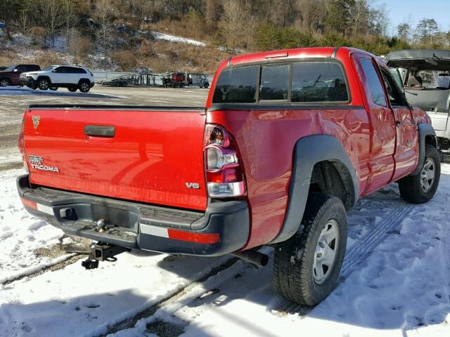 5TEUU42N87Z353392 - 2007 TOYOTA TACOMA ACC RED photo 4