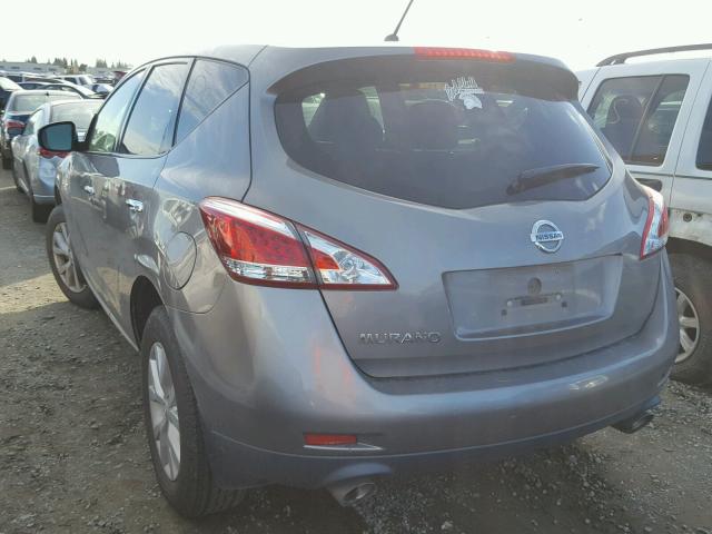 JN8AZ1MU9CW102187 - 2012 NISSAN MURANO S GRAY photo 3