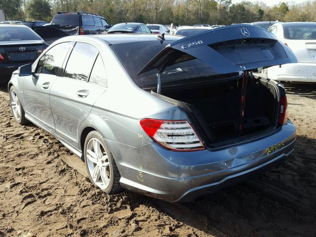 WDDGF4HB3CR212343 - 2012 MERCEDES-BENZ C 250 SILVER photo 3