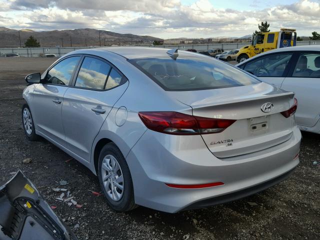 5NPD74LF5HH205266 - 2017 HYUNDAI ELANTRA SE SILVER photo 3