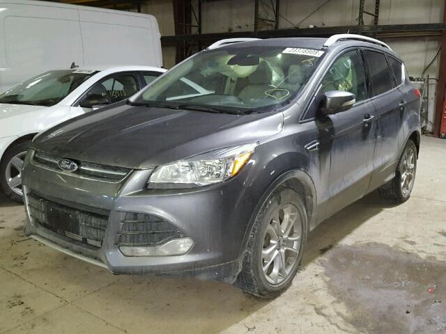 1FMCU9J90EUB49815 - 2014 FORD ESCAPE TIT GRAY photo 2