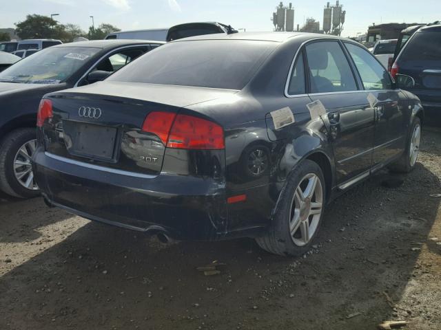 WAUAF78E98A009214 - 2008 AUDI A4 2.0T BLACK photo 4