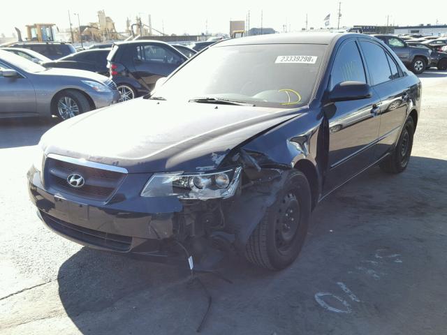 5NPET46C18H340455 - 2008 HYUNDAI SONATA GLS BLUE photo 2