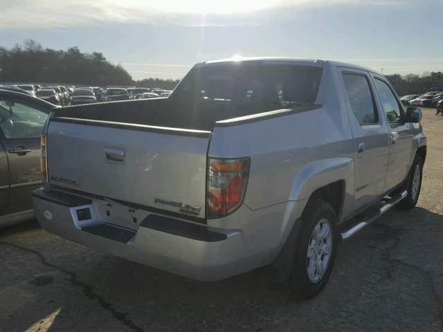 2HJYK165X6H515996 - 2006 HONDA RIDGELINE SILVER photo 4