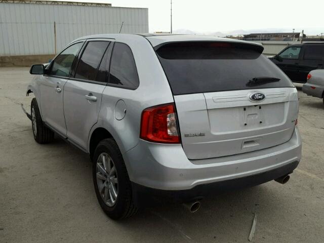 2FMDK3JC0DBA74489 - 2013 FORD EDGE SEL GRAY photo 3