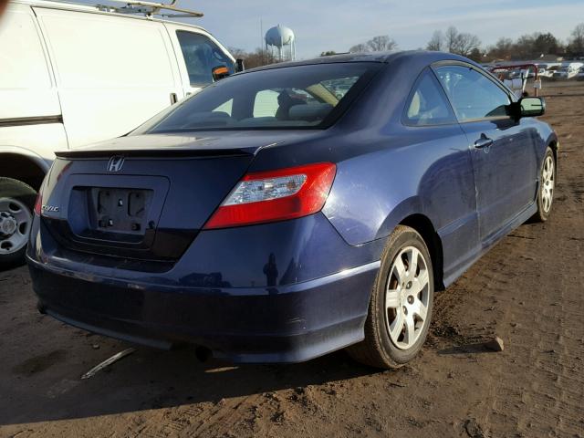 2HGFG12696H562143 - 2006 HONDA CIVIC LX BLUE photo 4