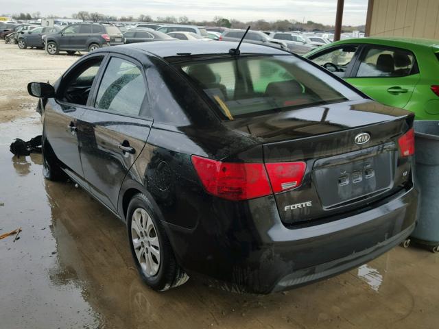 KNAFU4A24D5691562 - 2013 KIA FORTE EX BLACK photo 3