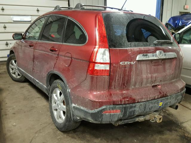 JHLRE48778C021068 - 2008 HONDA CR-V EXL MAROON photo 3