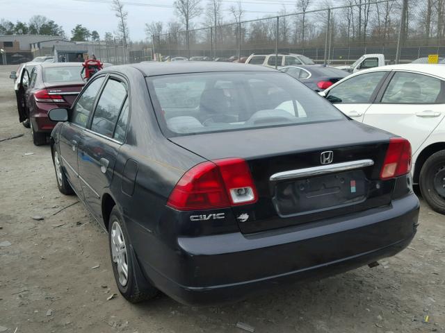 1HGES16501L061195 - 2001 HONDA CIVIC LX 黑色 照片 3