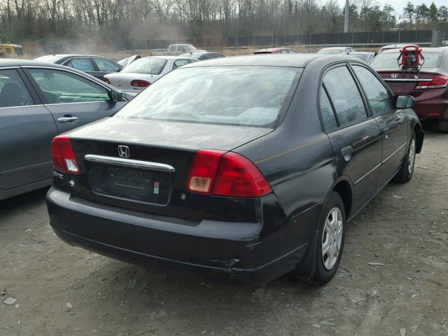 1HGES16501L061195 - 2001 HONDA CIVIC LX 黑色 照片 4
