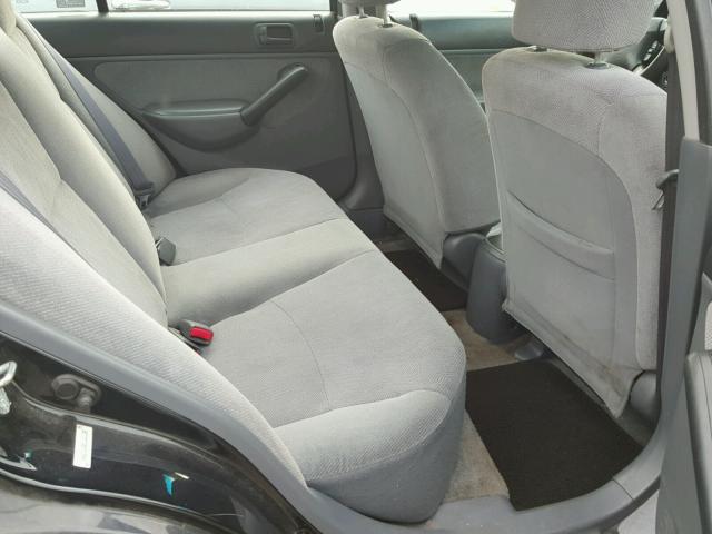 1HGES16501L061195 - 2001 HONDA CIVIC LX 黑色 照片 6