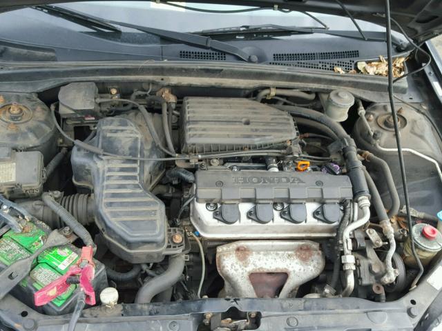 1HGES16501L061195 - 2001 HONDA CIVIC LX 黑色 照片 7