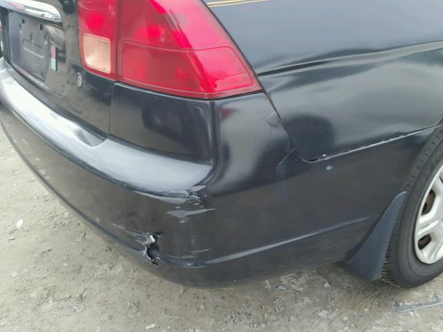 1HGES16501L061195 - 2001 HONDA CIVIC LX 黑色 照片 9