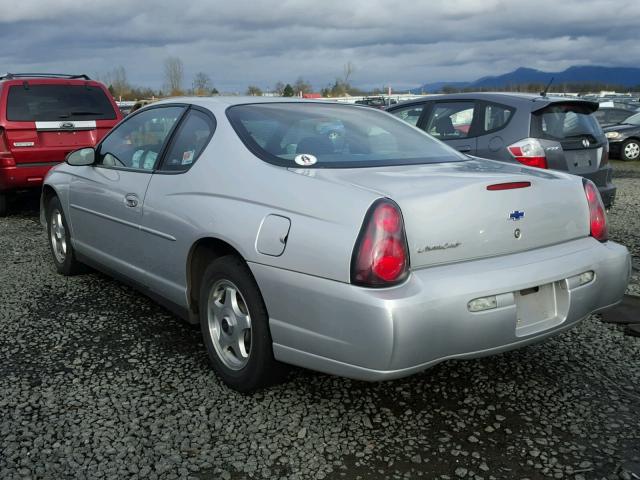 2G1WW12E549423202 - 2004 CHEVROLET MONTE CARL 银色 照片 3