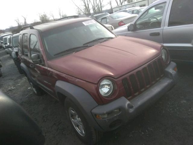 1J4GL48K73W633447 - 2003 JEEP LIBERTY SP RED photo 1