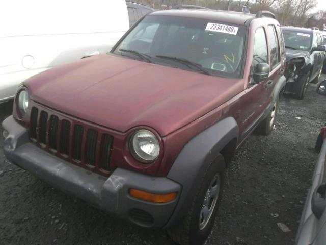 1J4GL48K73W633447 - 2003 JEEP LIBERTY SP RED photo 2