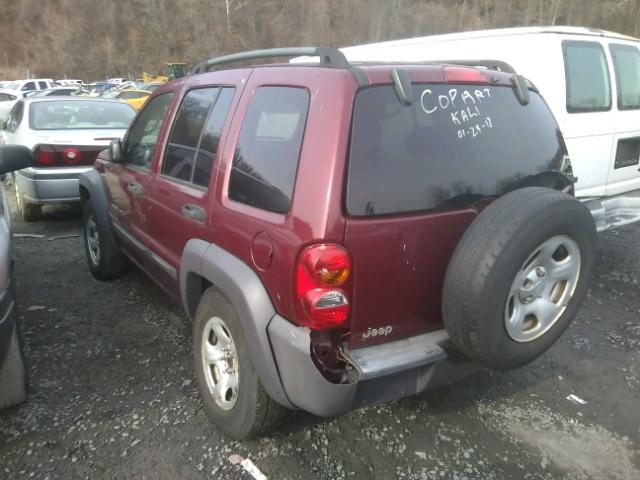 1J4GL48K73W633447 - 2003 JEEP LIBERTY SP RED photo 3