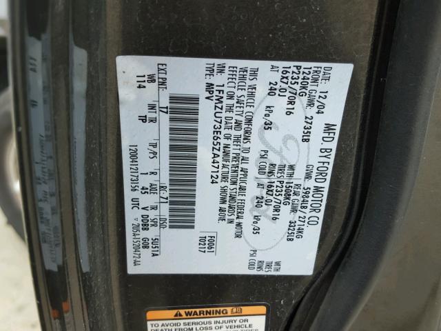 1FMZU73E65ZA47124 - 2005 FORD EXPLORER X BROWN photo 10