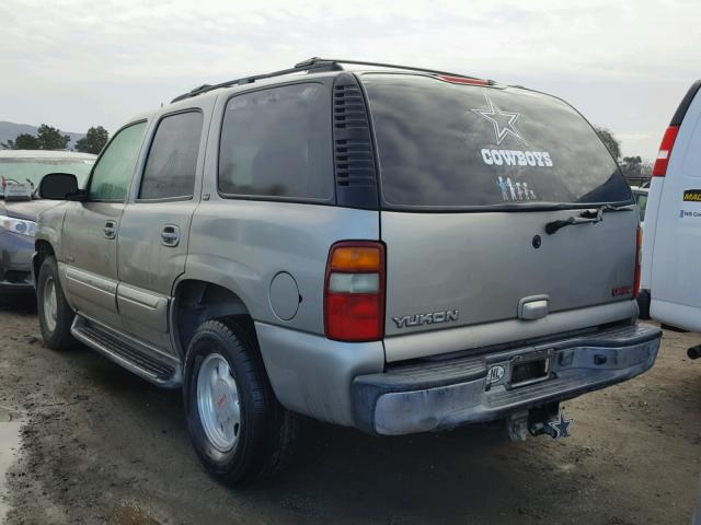 1GKEK13T42R301126 - 2002 GMC YUKON BEIGE photo 3