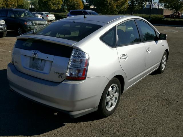 JTDKB20U377606850 - 2007 TOYOTA PRIUS SILVER photo 4